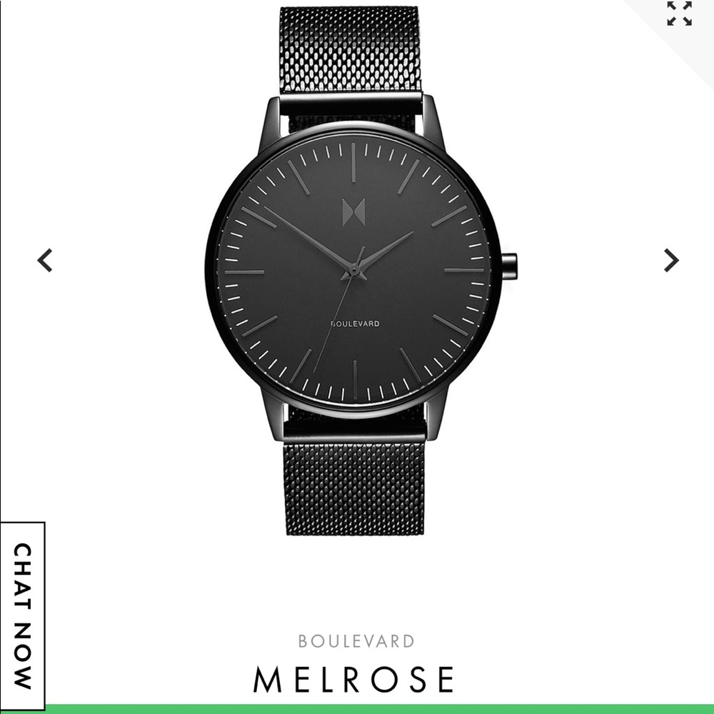 ALL BLACK 38mm brushed stainless steel MVMT watch